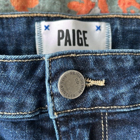 PAIGE Blue Peg Skinny Jeans Classic Style 30 - Picture 2 of 4
